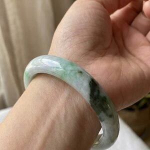 B006 天然A貨翡翠手鐲・玉鐲・58.3圍・實物拍攝・附鑑定證書