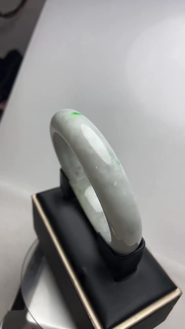 B015 天然A貨翡翠手鐲・玉鐲・58圍・實物拍攝・附鑑定證書:圖片 8