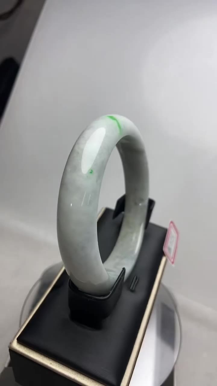 B015 天然A貨翡翠手鐲・玉鐲・58圍・實物拍攝・附鑑定證書:圖片 9