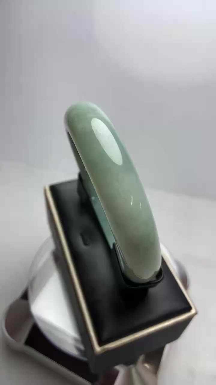 B060 天然A貨翡翠手鐲・玉鐲・56.2圍・實物拍攝・附鑑定證書 - Image 6