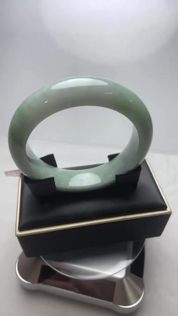 B071 天然A貨翡翠手鐲・玉鐲・57.2圍・實物拍攝・附鑑定證書 - Image 4