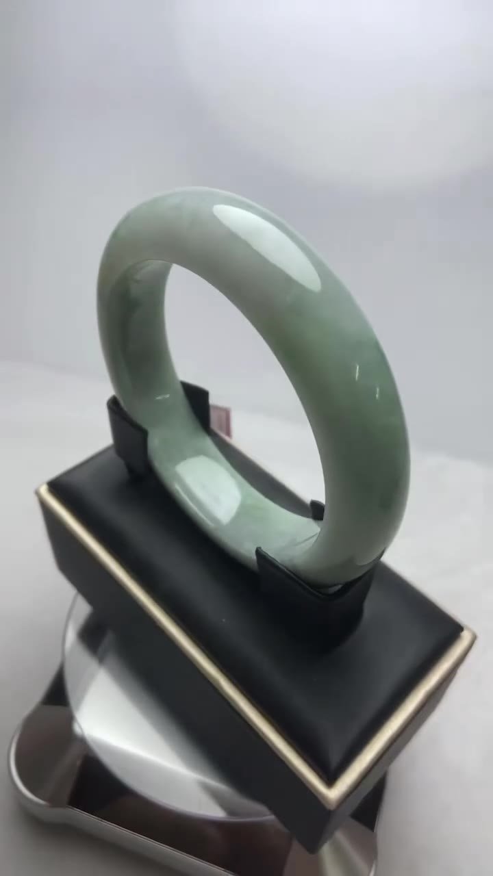 B071 天然A貨翡翠手鐲・玉鐲・57.2圍・實物拍攝・附鑑定證書 - Image 5