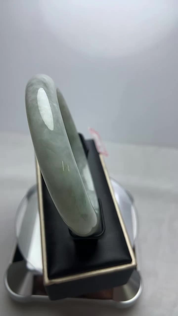 B134 天然A貨翡翠手鐲・玉鐲・59.6圍・實物拍攝・附鑑定證書 - Image 7