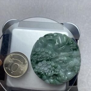B194 天然A貨翡翠掛件・實物拍攝