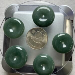 B291 天然A貨翡翠掛件（五件）・實物拍攝
