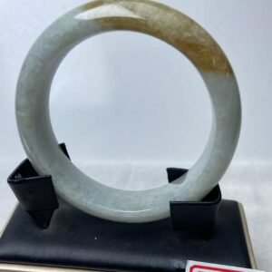 B543 天然A貨翡翠手鐲・玉鐲・54.8圍・實物拍攝・附大陸鑑定證書