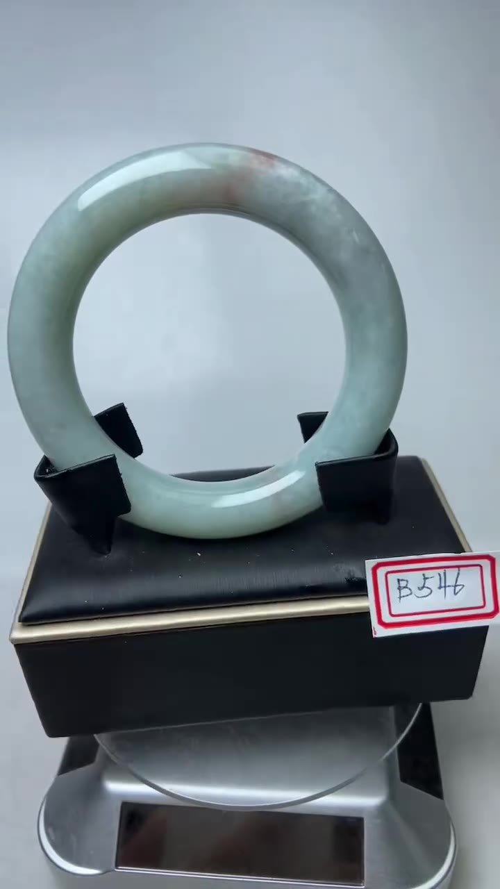 B546 天然A貨翡翠手鐲・玉鐲・54圍・實物拍攝・附大陸鑑定證書 - Image 2