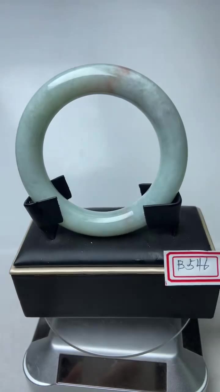 B546 天然A貨翡翠手鐲・玉鐲・54圍・實物拍攝・附大陸鑑定證書 - Image 7