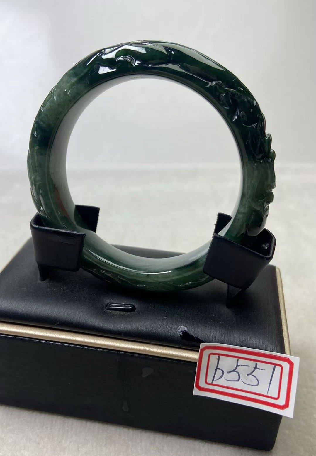 b551 天然A貨翡翠手鐲 實拍